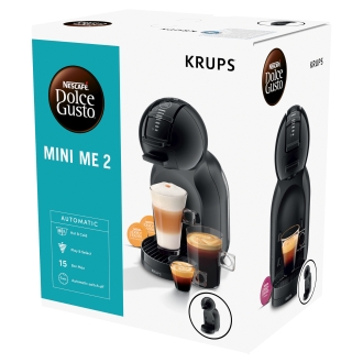 CAFETERA KRUPS KP1438 MINI ME DOLCE GUSTO 1600W 15 BAR 0.8L BEBIDAS CALIENTES Y FRIAS GRIS