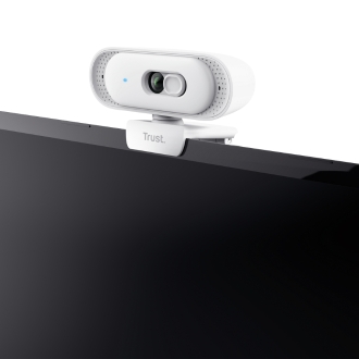 WEBCAM TRUST TOMAR 2K QHD 2560X1440 30FPS FOV 76 GRADOS REDUCCION RUIDO PRIVACIDAD BLANCO