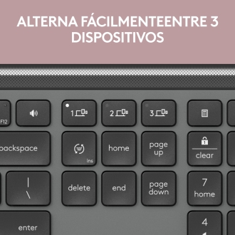 TECLADO Y MOUSE LOGITECH WIRELESS SIGNATURE SLIM MK950 MULTIDISPOSITIVO 4000 DPI ERGONOMICO GRAFITO