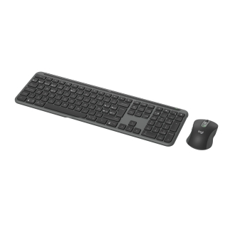 TECLADO Y MOUSE LOGITECH WIRELESS SIGNATURE SLIM MK950 MULTIDISPOSITIVO 4000 DPI ERGONOMICO GRAFITO