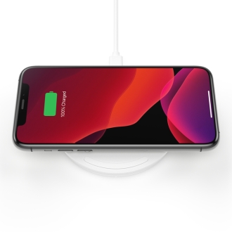 CARGADOR INALAMBRICO BELKIN WIA001BTWH QI 10W CABLE USB-A A USB-C 1.2M NO INCLUYE ADAPTADOR CA NEGRO