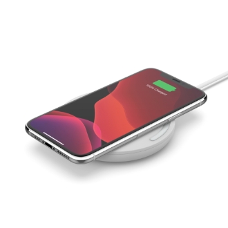 CARGADOR INALAMBRICO BELKIN WIA001BTWH QI 10W CABLE USB-A A USB-C 1.2M NO INCLUYE ADAPTADOR CA NEGRO