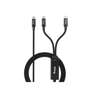 CABLE USB-C DE CARGA A USB-C EN Y 1.5M EQUIP 128895 PD 3.1 140W  480Mbps CARCASA ALUMINIO