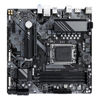 GIGABYTE B650M D3HP Placa base - AMD Ryzen serie 9000, VRM de 5+2+2 fases, hasta 7600 MHz DDR5 (OC), 2xPCIe 4.0 M.2, LAN 2,5 GbE, USB 3.2 Gen 1