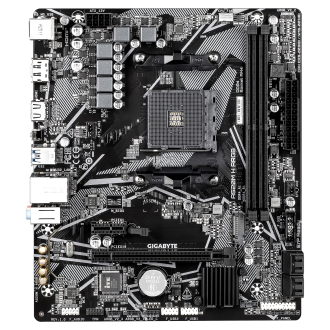 GIGABYTE A520M H ARGB Placa Base  Compatible con CPUs AMD Ryzen Serie 5000, hasta 5100 MHz DDR4 (OC), M.2 PCIe 3.0 x4, LAN 1 GbE, USB 3.2 Gen 1