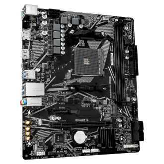 GIGABYTE A520M H ARGB Placa Base  Compatible con CPUs AMD Ryzen Serie 5000, hasta 5100 MHz DDR4 (OC), M.2 PCIe 3.0 x4, LAN 1 GbE, USB 3.2 Gen 1