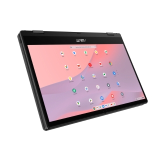 ASUS Chromebook CM14 Flip CL1402FM2A-EC0286 - Ordenador Portátil 14" Full HD (MediaTek Kompanio 520, 8GB RAM, 128GB eMMC, ARM Mali-G52 MC2, ChromeOS) Gris Gravidad - Teclado QWERTY español