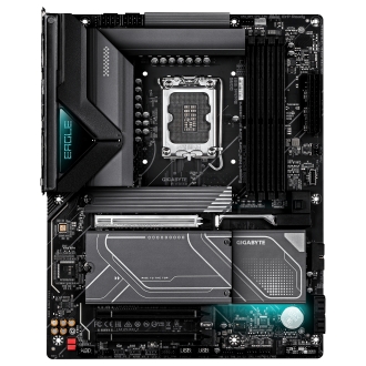 GIGABYTE Z890 EAGLE PLUS Placa Base  Compatible con procesadores Intel Core Ultra (Serie 2), VRM de 14+1+2 fases, hasta 9466 MHz DDR5 (OC), 1x PCIe 5.0 M.2 + 3x PCIe 4.0 M.2, LAN 2.5 GbE, USB4