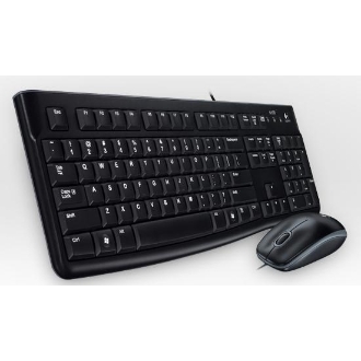 Logitech Desktop MK120 teclado Ratón incluido USB QWERTY Portugués Negro