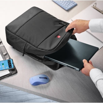 MOCHILA PARA PORTATIL NGS SACKS VENTURE BLACK HASTA 15.6" CAPACIDAD 13L RESISTENTE AL AGUA NEGRO