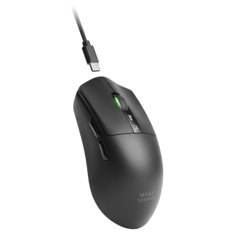 MOUSE MARS GAMING WIRELESS Y BLUETOOTH MMW-ELITE TRI-MODE 2.4GHZ BT 5.4 6 BOTONES 20000 DPI NEGRO