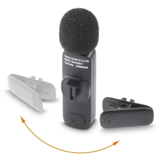 MICROFONO HAMA SMART WIRELESS GADGET USB-C CANCELACION RUIDO IA PATRON OMNIDIRECCIONAL PINZA NEGRO