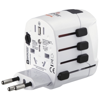 ADAPTADOR DE VIAJE HAMA DE 3 CLAVIJAS HASTA 150 PAISES