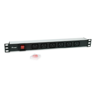 REGLETA RACK 19" 1U EQUIP 6 TOMAS C19 CON INTERRUPTOR CONECTOR IEC20 333319