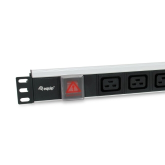 REGLETA RACK 19" 1U EQUIP 6 TOMAS C19 CON INTERRUPTOR CONECTOR IEC20 333319