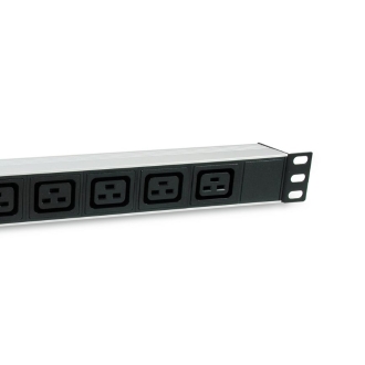 REGLETA RACK 19" 1U EQUIP 6 TOMAS C19 CON INTERRUPTOR CONECTOR IEC20 333319