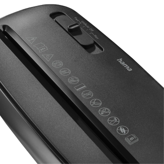 DESTRUCTORA DE PAPEL HAMA CLASSIC S61 8L CAPACIDAD CORTE DE 7 HOJAS COLOR NEGRO