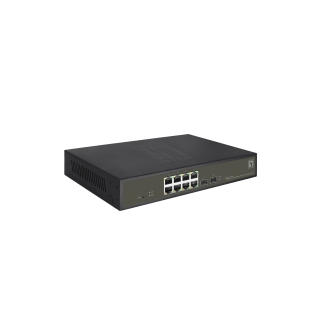 SWITCH SEMIGESTIONABLE LEVEL ONE HILBERT 8P POE 10/100/1000 130W +2P SFP 10/100/1000 CARCASA METALIC