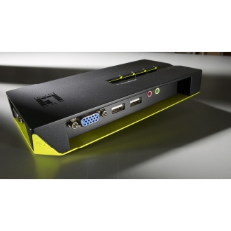 CONMUTADOR AUTOMATICO SOBREMESA LEVEL ONE V/T/M 1a4 CPUs USB CON AUDIO CABLES INCLUIDOS