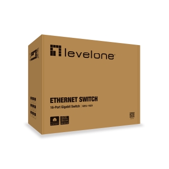 SWITCH LEVEL ONE NO GESTION 16P 10/100/1000 MINI CON KIT MONTAJE RACK 19"