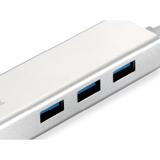 ADAPTADOR USB 3.0 A GIGABIT ETHERNET RJ45 LEVEL ONE CON HUB USB 3.0