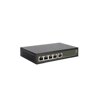 SWITCH SEMIGESTIONABLE LEVEL ONE HILBERT 4P POE 10/100/1000 60W + 1P 10/100/1000 CARCASA METALICA