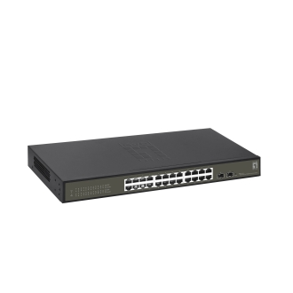 SWITCH SEMIGESTIONABLE LEVEL ONE HILBERT 24P GIGA + 2P SFP GIGA CARCASA METALICA