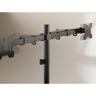 SOPORTE DE MESA EQUIP 650176 ARTICULADO PARA 2 PANTALLAS DE 17" A 32" VESA 100X100 MAX 2x10KG NEGRO