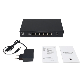 SWITCH NO GESTIONABLE LEVEL ONE GEU-0525 5P  2.5GbE CARCASA METAL NO RACK