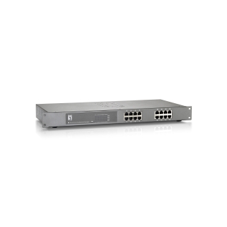 SWITCH NO GESTIONABLE LEVEL ONE FEP-1612W380 16P 16xPoE 100Mb 380W CARCASA METALICA