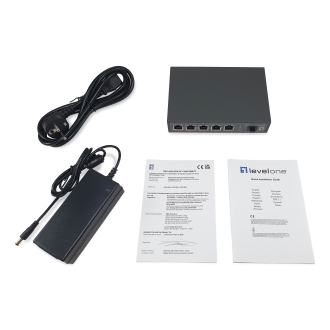 SWITCH POE LEVEL ONE GEP-0625 6P 2.5GBE 4P POE 65W +1P SFP+/10G