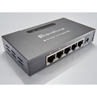SWITCH LEVEL ONE GIGABIT CARCASA METALICA NO GESTION 5P 10/100/1000 GEU-0523