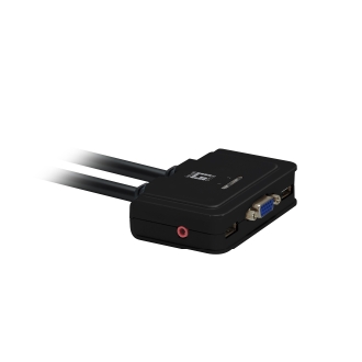 CONMUTADOR AUTOMATICO LEVEL ONE V/T/M 1a2 CPUs USB CON AUDIO CABLES INCLUIDOS