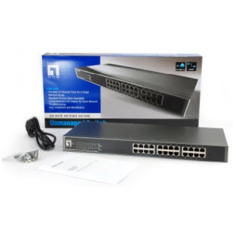 SWITCH LEVEL ONE NO GESTION 24 PUERTOS 10/100 RACK 19"