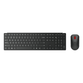 TECLADO Y MOUSE LENOVO WIRELESS MULTI-MODE PRO COMBO 6000 NEGRO INALAMBRICO 2.4GHZ BT RECEPTOR USB-A
