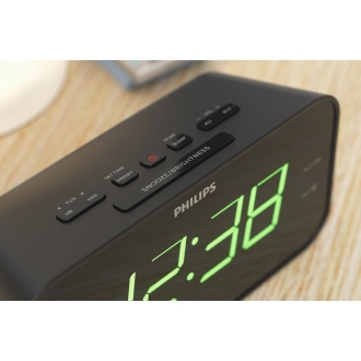 Radio Despertador Philips Tar3306/12 Sintonizacion Digital Color Negro Alarma Dual