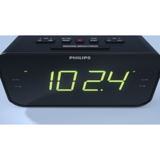 Radio Despertador Philips Tar3306/12 Sintonizacion Digital Color Negro Alarma Dual