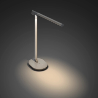 FLEXO DE ESCRITORIO PHILIPS SWORD LED 12W RED ELECTRICA 220V 27-65K REGULABLE COLOR GRIS OSCURO MESA