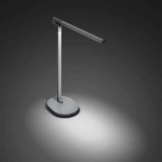 FLEXO DE ESCRITORIO PHILIPS SWORD LED 12W RED ELECTRICA 220V 27-65K REGULABLE COLOR GRIS OSCURO MESA