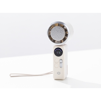 VENTILADOR MINI PORTATIL CONCEPTRONIC AERIVA03C TURBO PLACA ENFRIAMIENTO PANTALLA DIGITAL BLANCO CRE