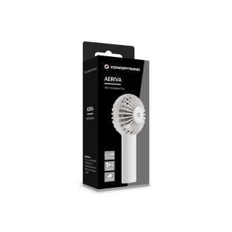 VENTILADOR MINI PORTATIL CONCEPTRONIC AERIVA01W 3 VELOCIDADES BATERIA HASTA 8H BLANCO
