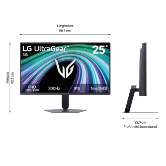 LG 25G523B-B pantalla para PC 62 cm (24.4") 1920 x 1080 Pixeles Full HD LCD Negro