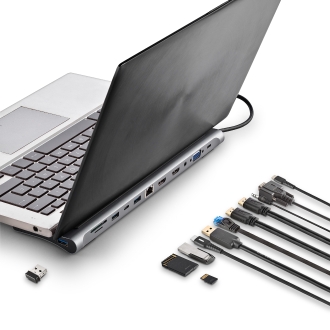 DOCKING USB-C NGS WONDERDOCK12 A 4k 2xHDMI 1xVGA 1xUSB-C 1xPD 100W 3xUSB-A 1xGb RJ45 1xSD 1xMicroS