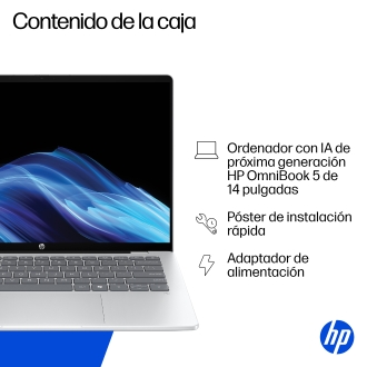 Portátil hp omnibook 5 ia 14 - he0001nsx x1 - 26 - 100 -  16gb -  ssd 512gb -  14 pulgadas -  w11h