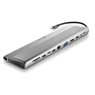DOCKING USB-C NGS WONDERDOCK12PRO: WIN/MAC-DP-HDMI-VGA-LAN-USBC- 3XUSB3.0-USB-PD100W-SD/TF-JACK