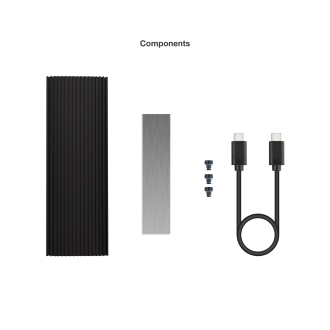 TooQ Caja Externa para SSD M.2 NVMe PICe, Negra