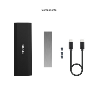 TooQ Caja Externa para SSD M.2 NVMe PICe, Negra