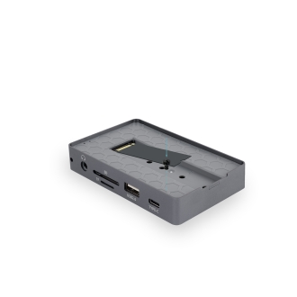 TooQ Caja externa para SSD M.2 NVMe/SATA + HUB USB-C 3.2 Gen2 con 2x USB-A 3.1 + 1x USB-A 2.0 + USB-C 3.2 Gen2 + HDMI 2.0 + RJ45 + SD/TF + AUDIO + USB-C PD 100W, Gris