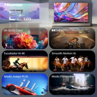Hisense 85E7S Televisor 2,16 m (85") 4K Ultra HD Smart TV Wifi Negro 400 cd / m²