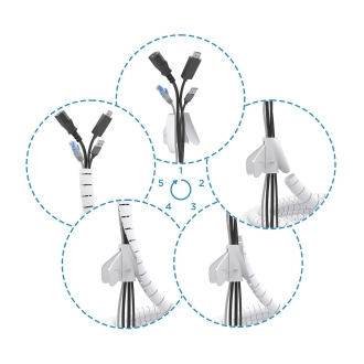 Organizador de cables AISENS A151-0919 Pasacables 3m Blanco 